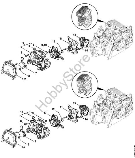 Filtro aria, manicotto elastico MS 181 C Motoseghe a benzina (MS) MS 181 C-BE della marca STIHL