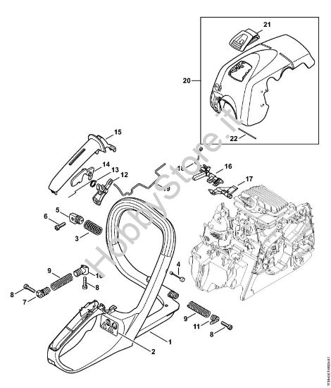 Manico a telaio, cappottatura MS 181 C Motoseghe a benzina (MS) MS 181 C-BE della marca STIHL