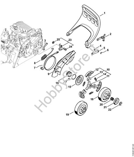 Protezione mano, freno catena MS 181 C Motoseghe a benzina (MS) MS 181 C-BE della marca STIHL