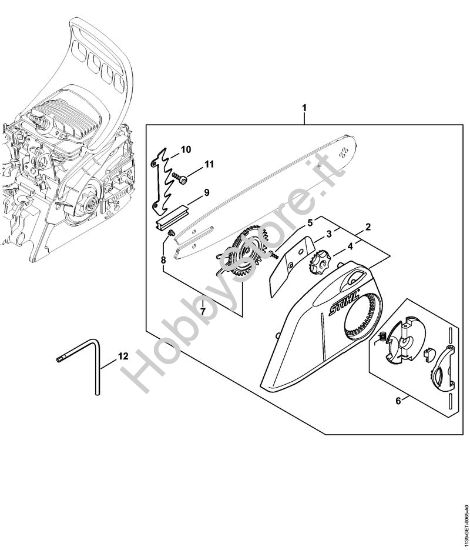 Tensado rÃ¡pido de la cadena MS 181 C Motoseghe a benzina (MS) MS 181 C-BE della marca STIHL