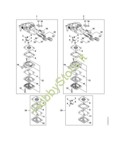 Picture of Particolari carburatore MS 182 C-BE