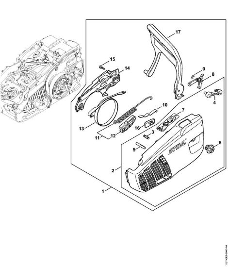 Coperchio rocchetto catena Motoseghe a benzina (MS) MS 193 C-E della marca STIHL