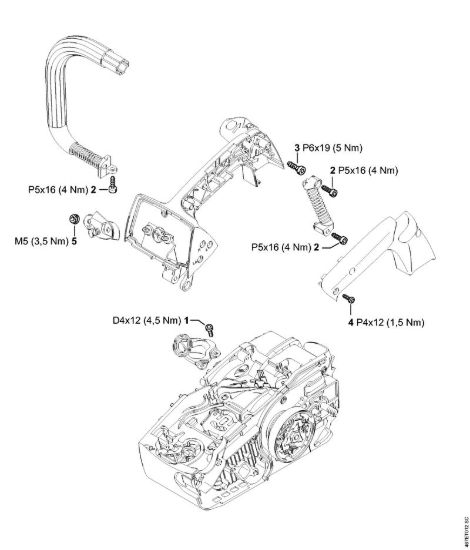 Coppie di serraggio Motoseghe a benzina (MS) MS 193 T della marca STIHL
