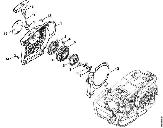 Dispositivo di avviamento ErgoStart Motoseghe a benzina (MS) MS 201 C-E della marca STIHL