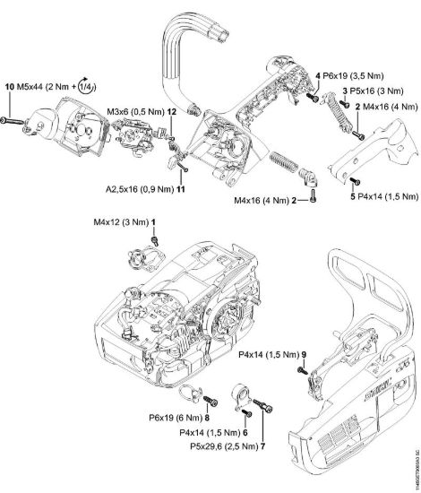 Coppie di serraggio Motoseghe a benzina (MS) MS 201 TC-E della marca STIHL