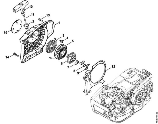 Dispositivo di avviamento ErgoStart Motoseghe a benzina (MS) MS 201 TC-E della marca STIHL