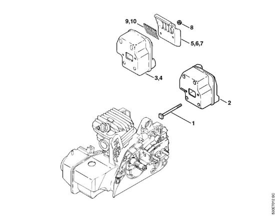 Silenziatore Motoseghe a benzina (MS) MS 210 C-BE della marca STIHL