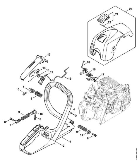 Manico a telaio, cappottatura MS 211 Motoseghe a benzina (MS) MS 211 della marca STIHL