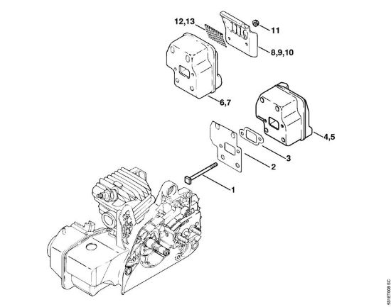 Silenziatore Motoseghe a benzina (MS) MS 230 C-B della marca STIHL