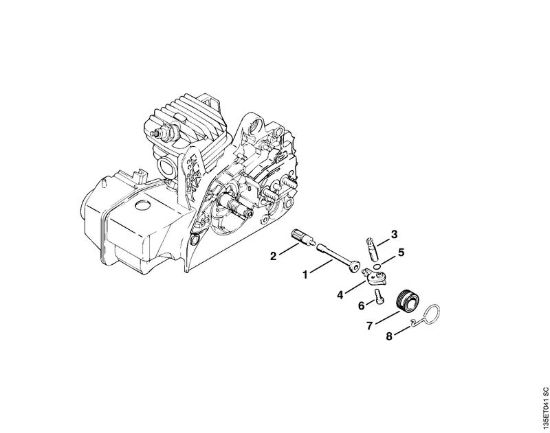Pompa olio Motoseghe a benzina (MS) MS 250 C-B della marca STIHL