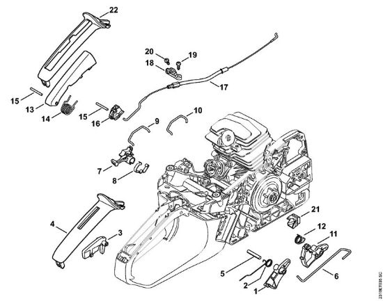 Comando gas Motoseghe a benzina (MS) MS 251 C-BE della marca STIHL