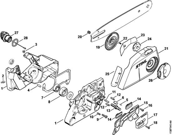 Tensado rÃ¡pido de la cadena Motoseghe a benzina (MS) MS 260 C-B della marca STIHL
