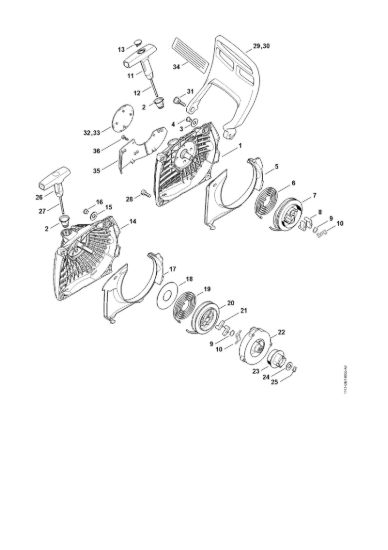 Picture of Dispositivo di avviamento, Protezione mano MS 261 C-M