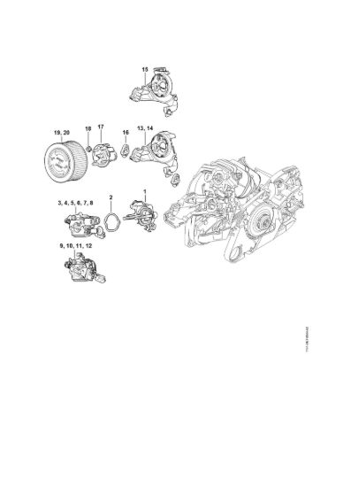 Picture of Supporto carburatore, Filtro aria MS 261 C-M