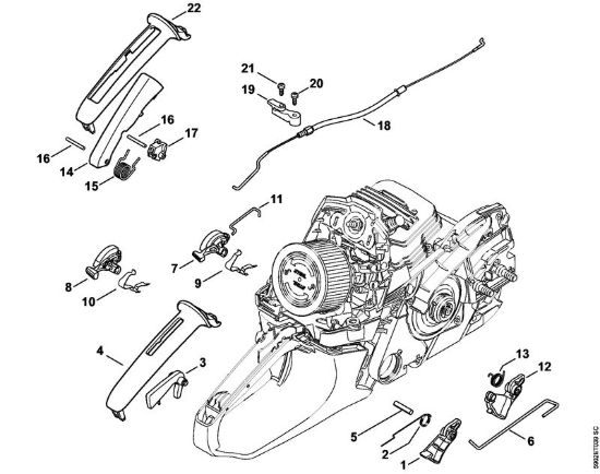 Comando gas Motoseghe a benzina (MS) MS 261 C-M VW della marca STIHL
