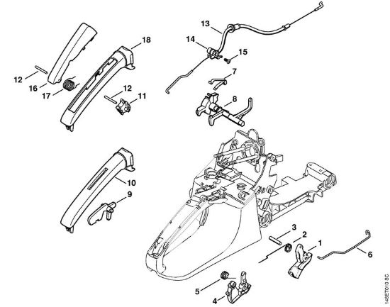 Comando gas Motoseghe a benzina (MS) MS 270 C-B della marca STIHL