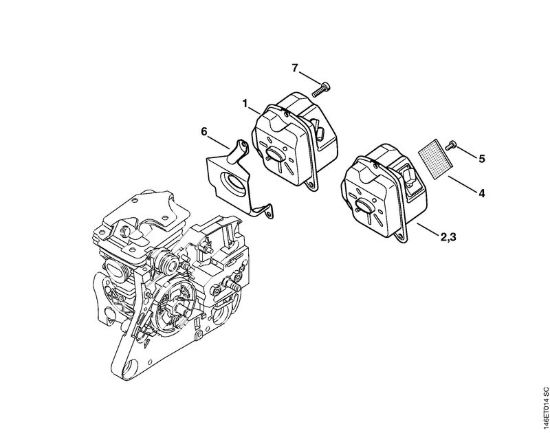 Silenziatore Motoseghe a benzina (MS) MS 270 C-B della marca STIHL