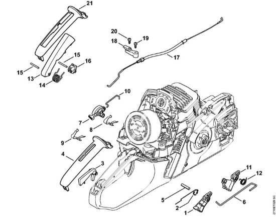 Comando gas Motoseghe a benzina (MS) MS 271 C-BE della marca STIHL
