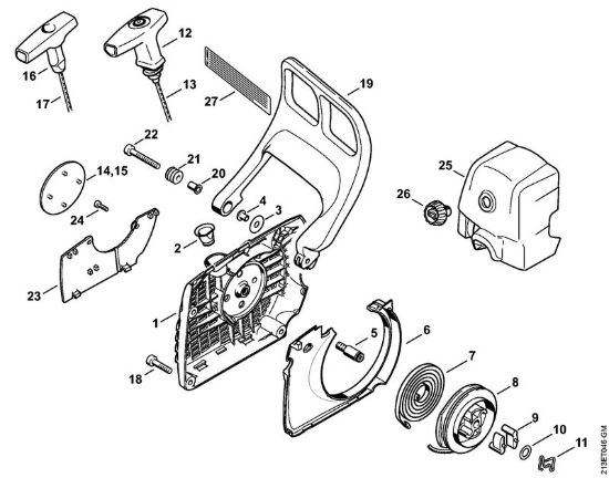 Dispositivo di avviamento Motoseghe a benzina (MS) MS 361 C-Q della marca STIHL