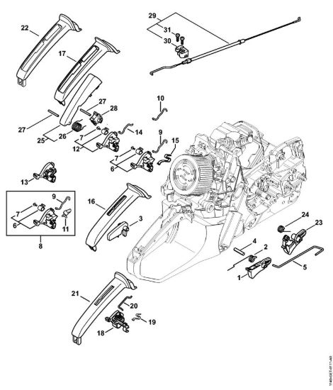 Comando gas Motoseghe a benzina (MS) MS 362 C-M della marca STIHL