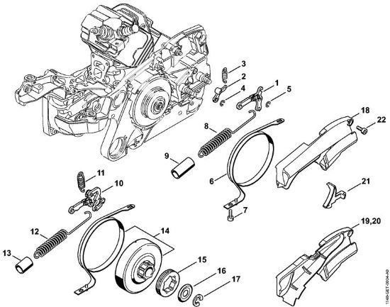 Freno catena Motoseghe a benzina (MS) MS 362 C-MQ della marca STIHL