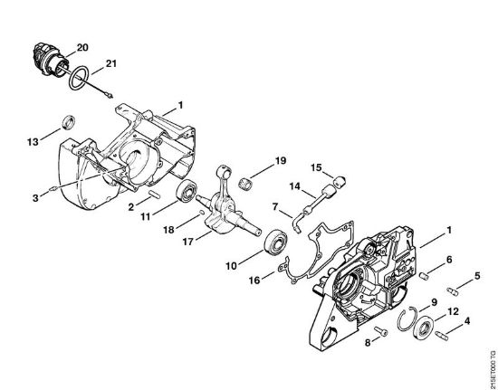 Carter albero a gomito Motoseghe a benzina (MS) MS 380 della marca STIHL