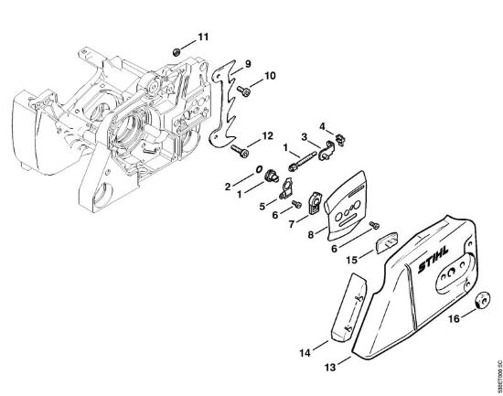 Dispositivo tendicatena Motoseghe a benzina (MS) MS 381 della marca STIHL