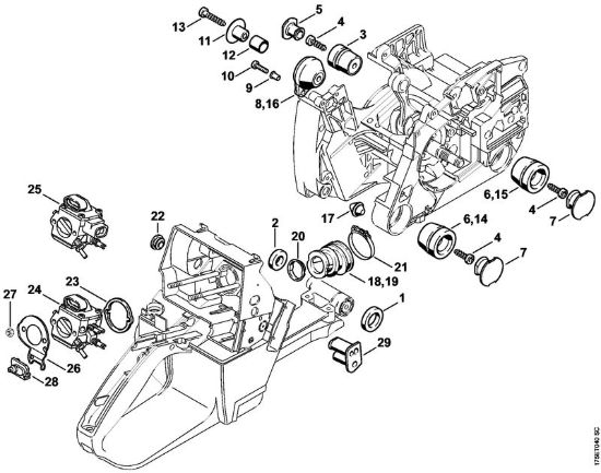 Sistema AV Motoseghe a benzina (MS) MS 440-D della marca STIHL
