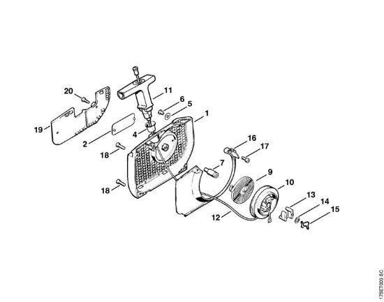Dispositivo di avviamento Motoseghe a benzina (MS) MS 440-W della marca STIHL
