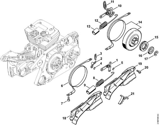 Freno catena Motoseghe a benzina (MS) MS 441 C-M W della marca STIHL