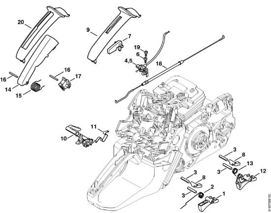 Comando gas Motoseghe a benzina (MS) MS 441 C-MQ della marca STIHL