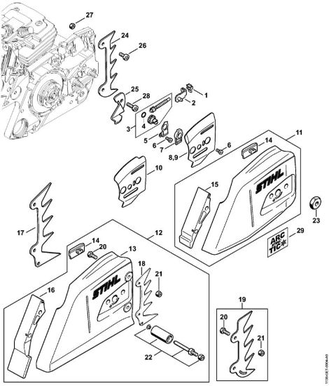 Dispositivo tendicatena Motoseghe a benzina (MS) MS 441 C-MQ della marca STIHL