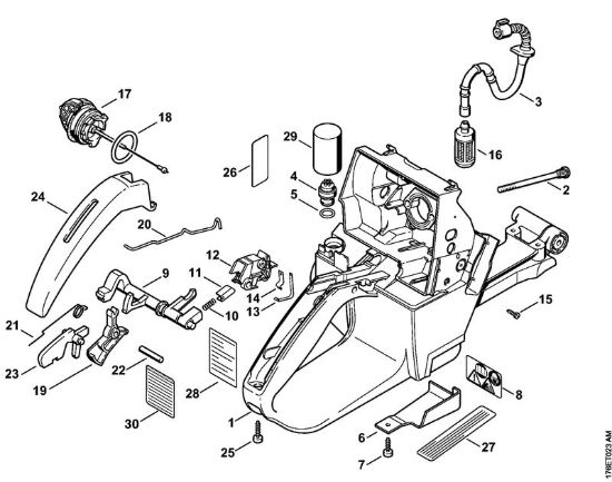 Corpo serbatoio Motoseghe a benzina (MS) MS 460-W della marca STIHL