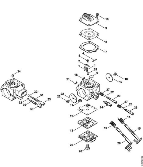 Carburator HD-50, HD-51 Motoseghe a benzina (MS) MS 461-VW della marca STIHL