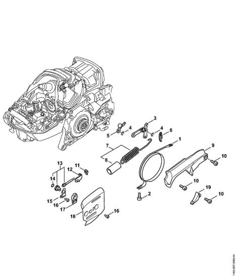 Freno catena, Dispositivo tendicatena Motoseghe a benzina (MS) MS 462 C-M della marca STIHL