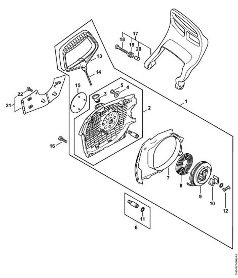 Dispositivo di avviamento Motosega di pronto intervento Motoseghe a benzina (MS) MS 462 C-M R RettungssÃ¤ge della marca STIHL