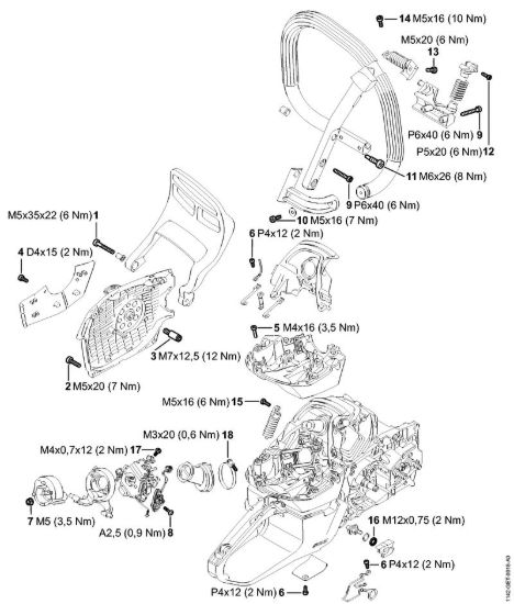 Coppie di serraggio Motoseghe a benzina (MS) MS 462 C-M VW della marca STIHL