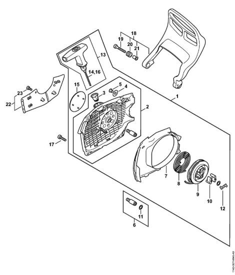 Dispositivo di avviamento M-Tronic Motoseghe a benzina (MS) MS 462 C-M VW della marca STIHL