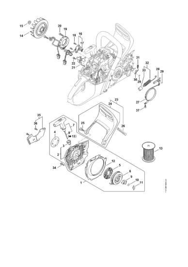 Picture of Impianto di accesione, carenatura ventola MS 500i-W