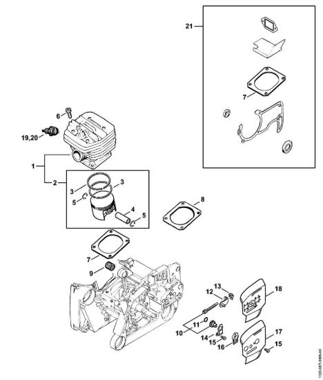 Cilindro Motoseghe a benzina (MS) MS 640 della marca STIHL