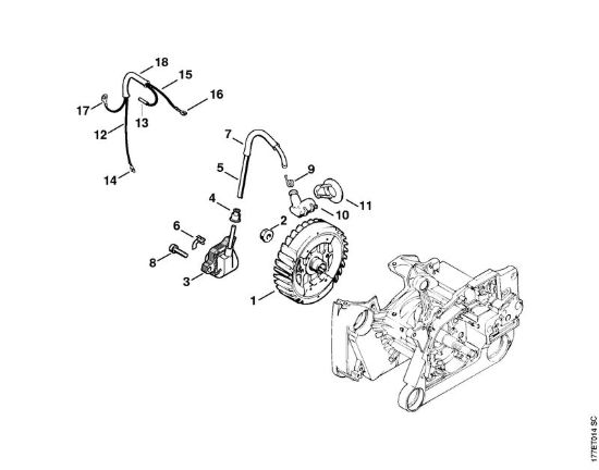 Impianto di accesione Motoseghe a benzina (MS) MS 640 della marca STIHL