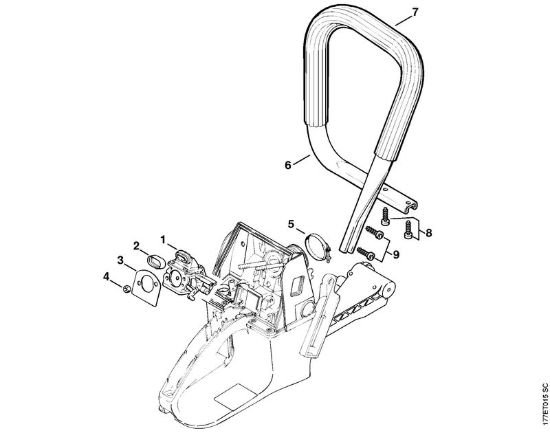 Manico tubolare Motoseghe a benzina (MS) MS 640 della marca STIHL