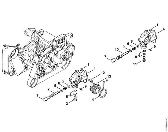 Pompa olio Motoseghe a benzina (MS) MS 660-Magnum della marca STIHL