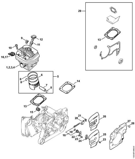 Cilindro Motoseghe a benzina (MS) MS 660-W della marca STIHL