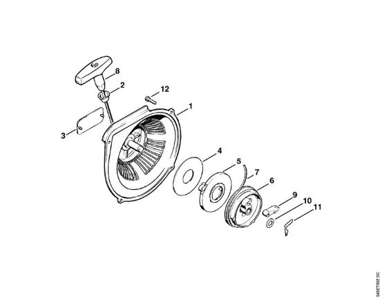 Dispositivo di avviamento Motoseghe a benzina (MS) MS 720 della marca STIHL