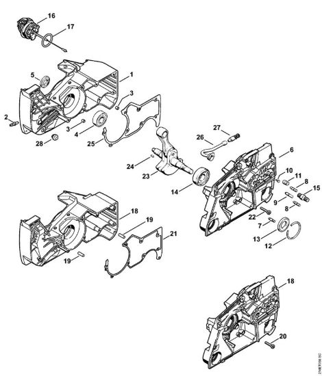 Carter albero a gomito Motoseghe a benzina (MS) MS 880 della marca STIHL