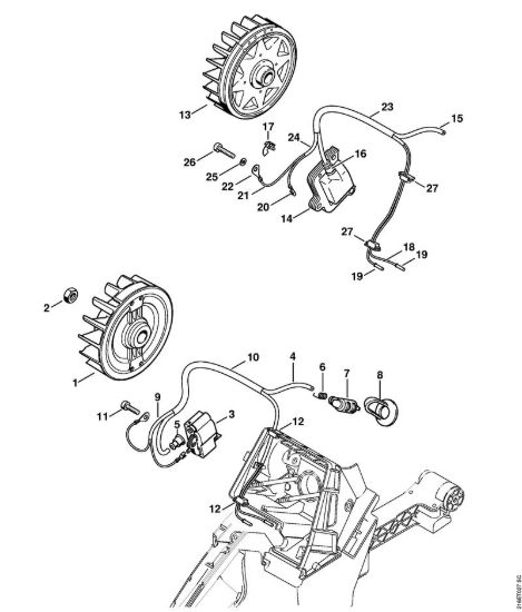 Impianto di accesione Motoseghe a benzina (MS) MS 880 della marca STIHL