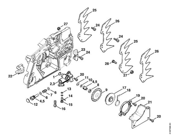 Pompa olio Motoseghe a benzina (MS) MS 880 della marca STIHL