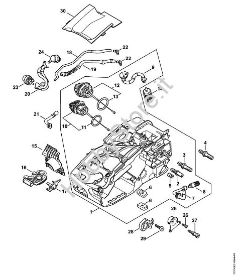 Carcassa motore Motoseghe a benzina (MS) MS 193 C-E della marca STIHL