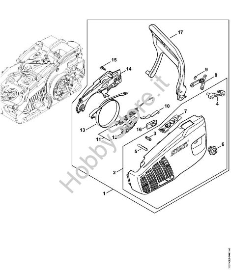 Coperchio rocchetto catena Motoseghe a benzina (MS) MS 193 C-E della marca STIHL